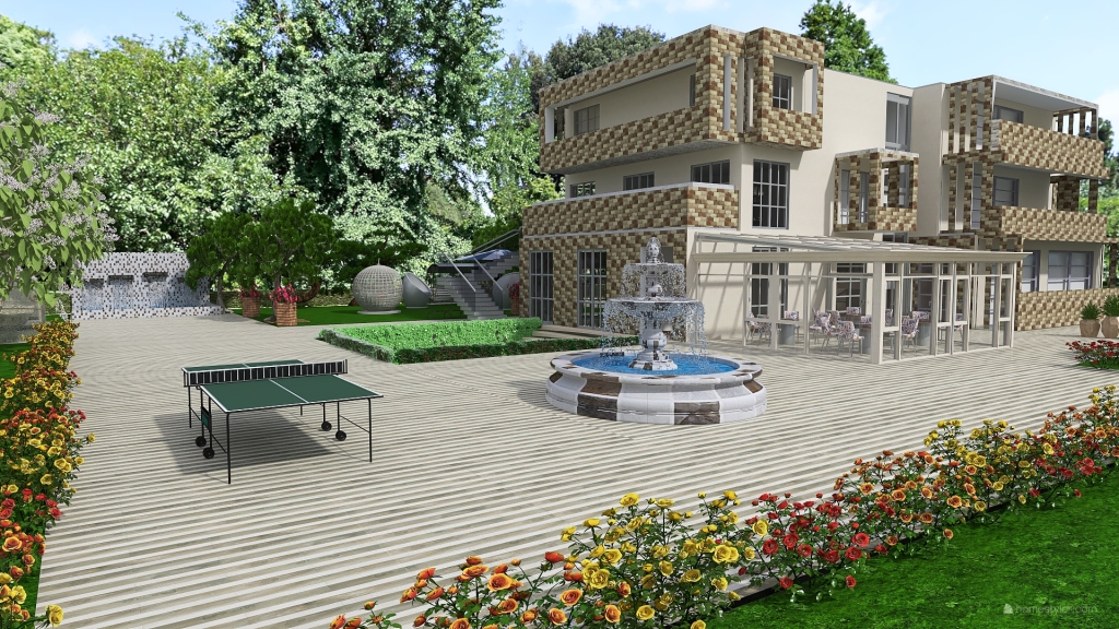 Modern palazzina 3 livelli 3d design renderings