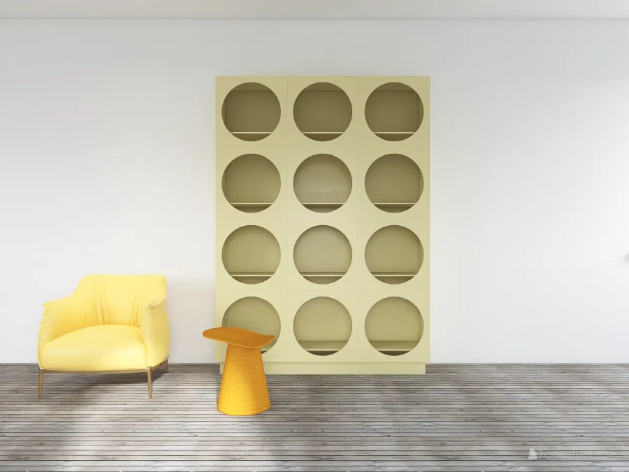 Lemon Yellow Room 3d design renderings