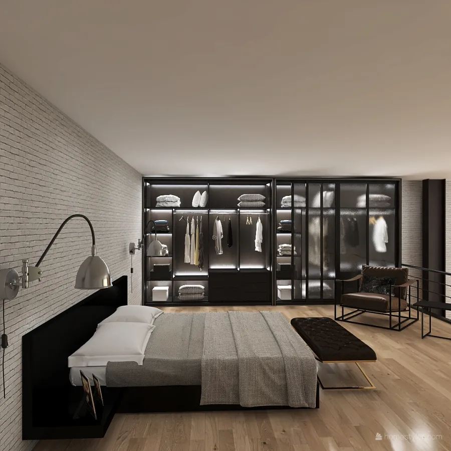 Industrial loft in New York 3d design renderings