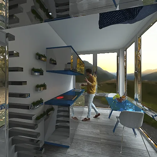 Zane's Tiny House 3d design renderings