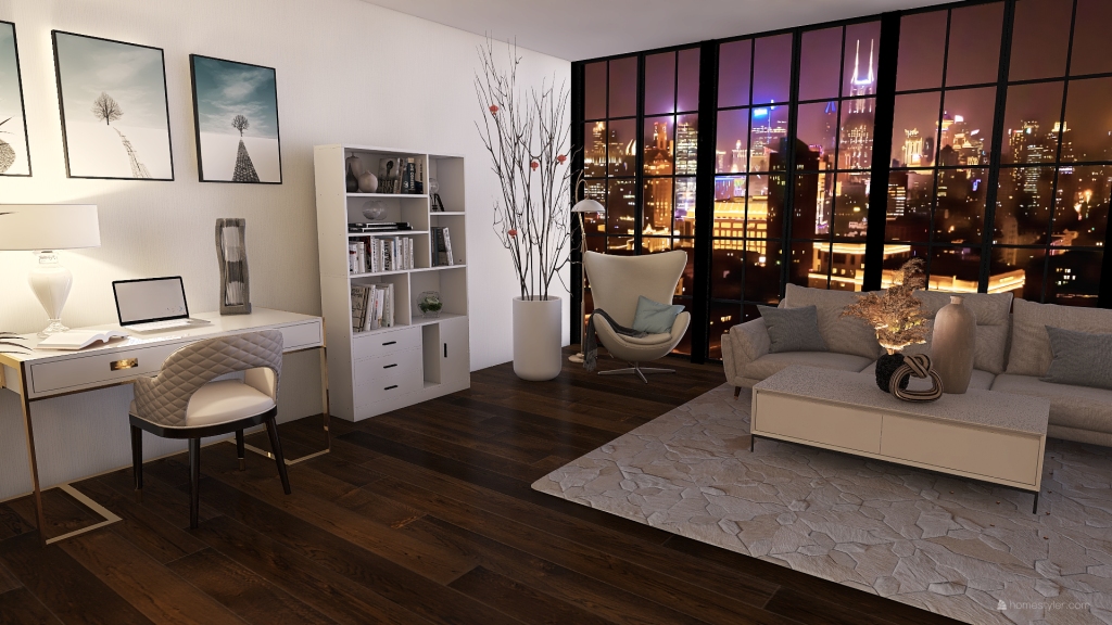 Cozy Apartment 3d design renderings