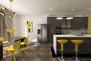 Pantone Kitchen and Dining Room Design Rendering