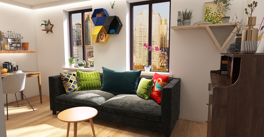 Small flat (for tropical cities) Interior Design Render