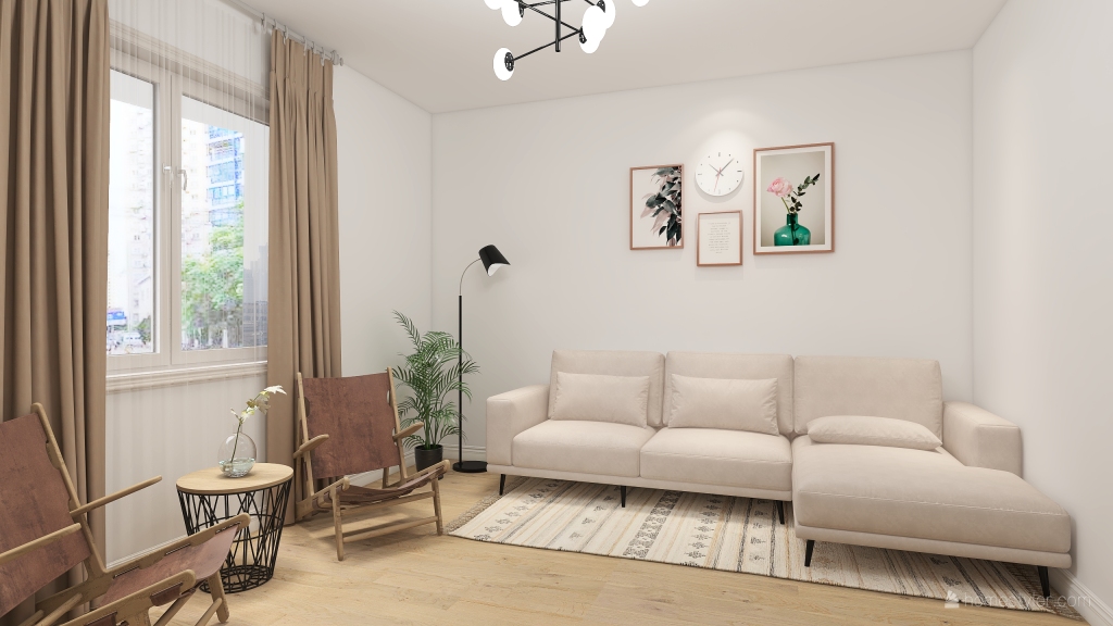 1 Bedroom Apartment 3d design renderings