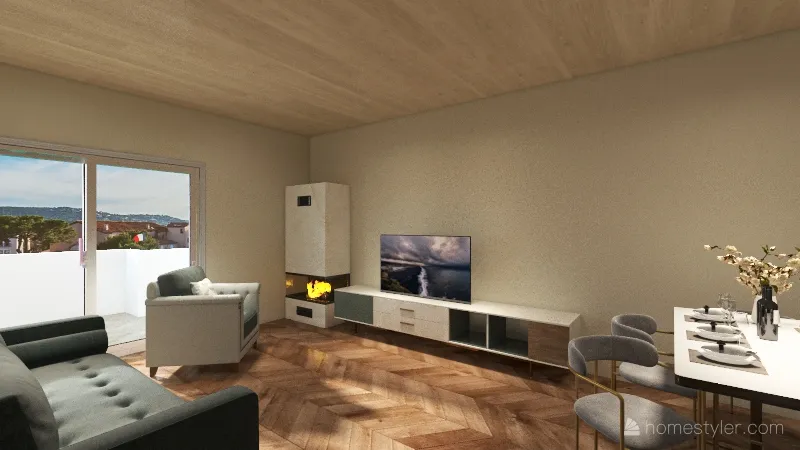appartamento Linda 3d design renderings
