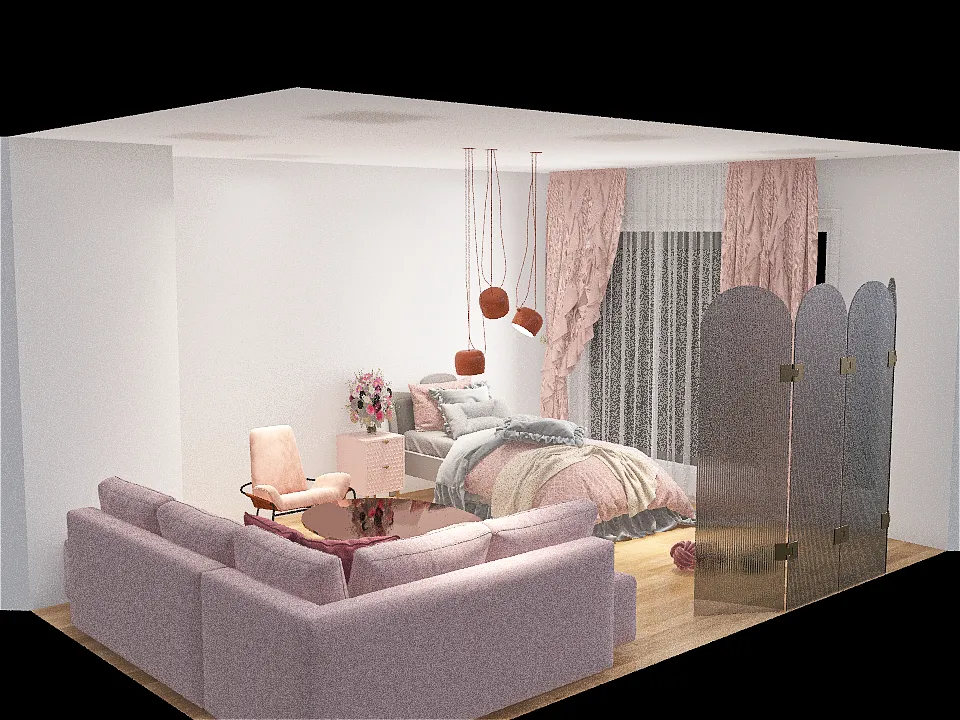 blush lemonade and flamingo 3d design renderings
