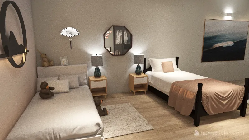 Modern-Fancy Dorm 3d design renderings