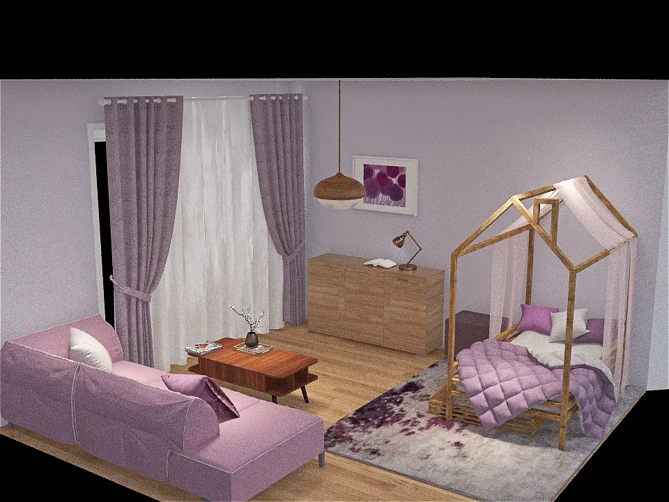 lilac lavender and iris 3d design renderings