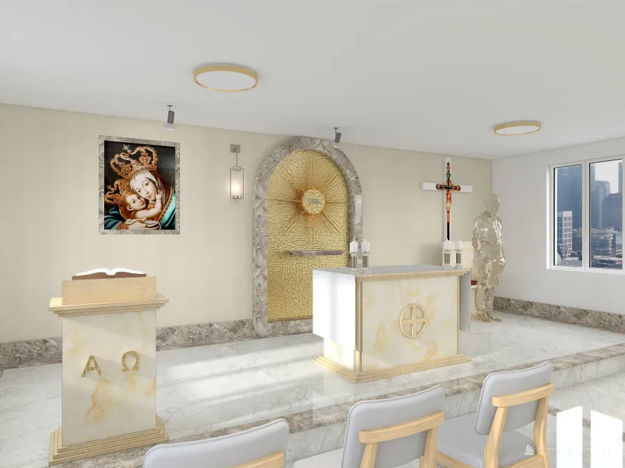 Capela Seminário 3d design renderings