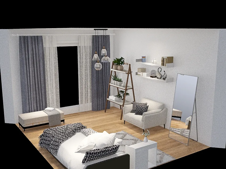 white.black 3d design renderings