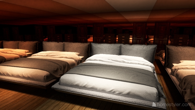 2 beds 1 bath 3d design renderings