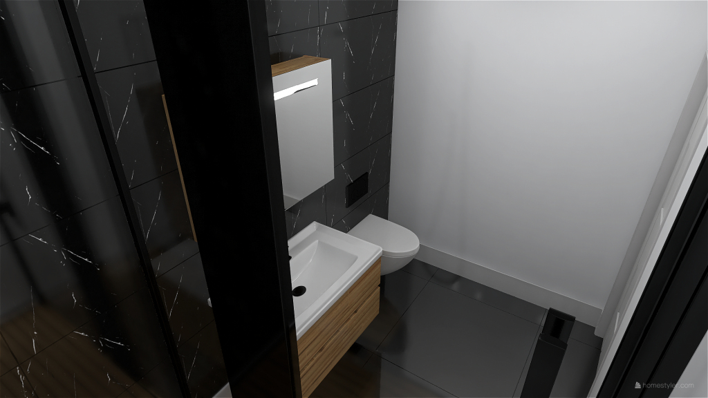Kopalnica za goste 3d design renderings