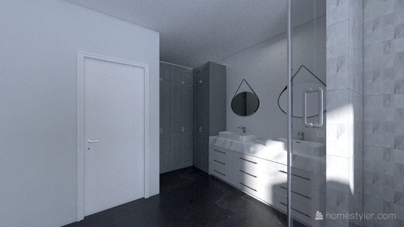 corner vanity 3d design renderings