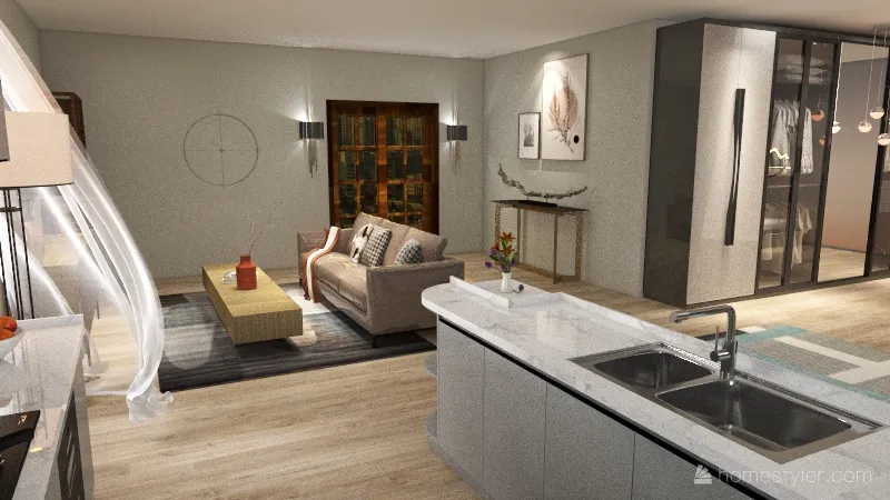 Modern-Fancy Dorm 3d design renderings