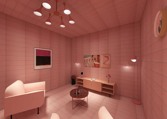 Pink room design Design Rendering