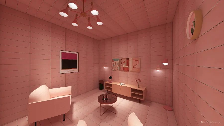 Pink room design 3d design renderings