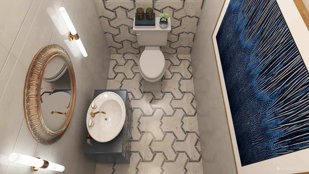 Guest Toilet 3d design renderings