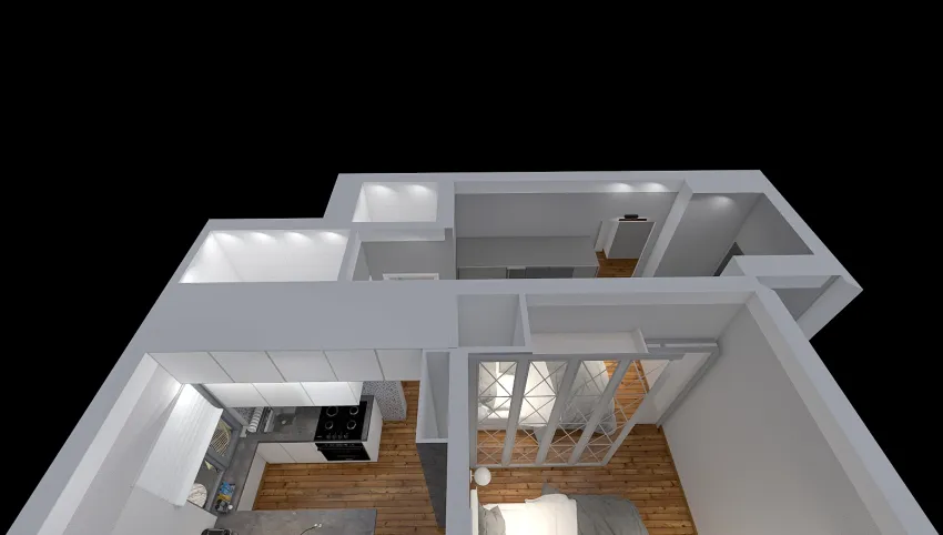 Copy of Small apartment in Odessa #Pantone2021 3d design picture 47.63