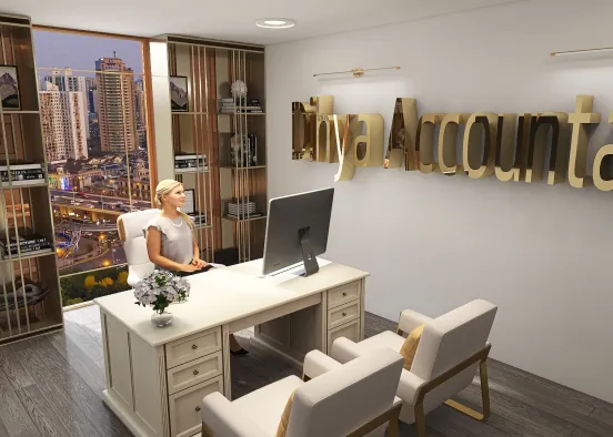 Private Accountancy Office in the City Design Rendering