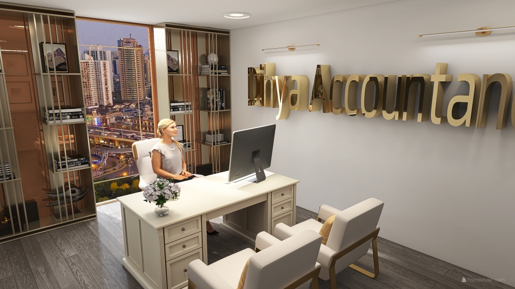 Private Accountancy Office in the City 3d design renderings