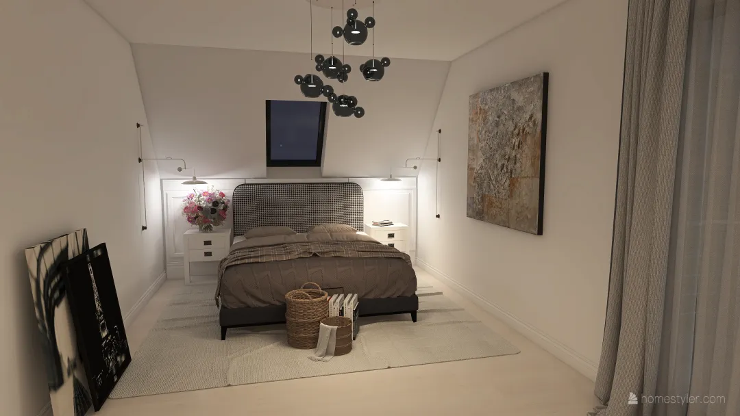 Miedwie sypialnia 3d design renderings