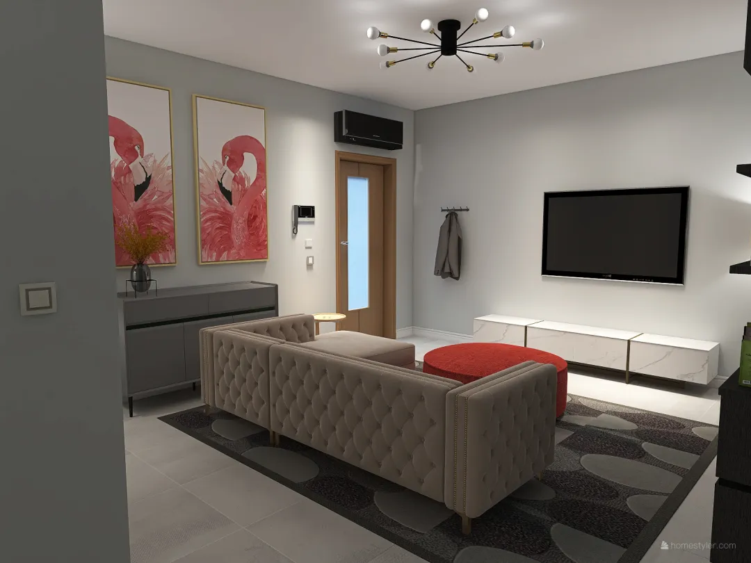 appartamento 90 mq 3d design renderings