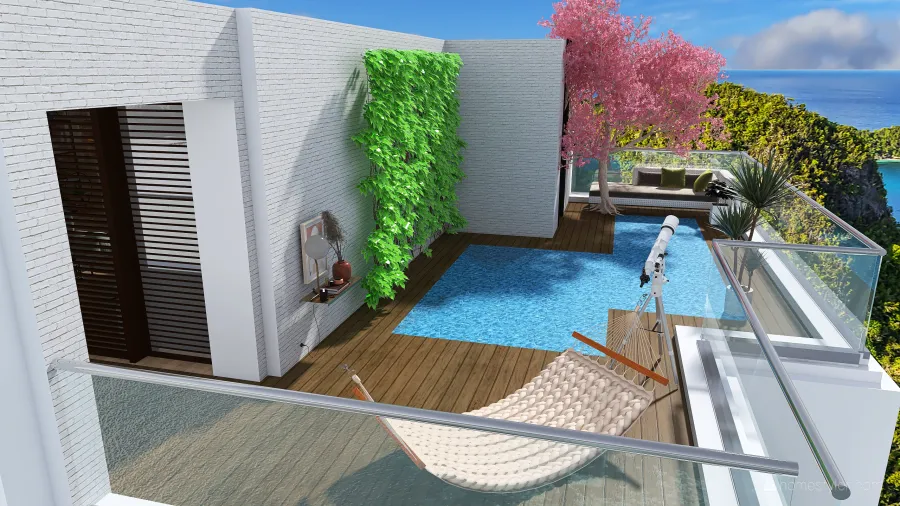 California familiy villa 3d design renderings
