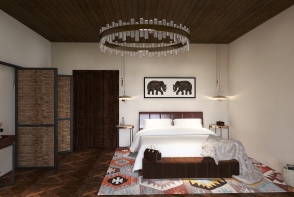Bedroom with Terrace Design Rendering
