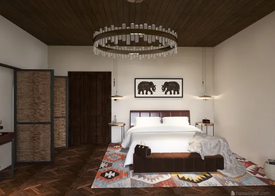 Bedroom with Terrace Design Rendering