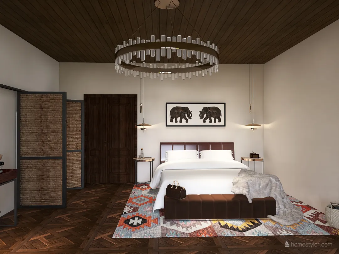 Bedroom with Terrace 3d design renderings