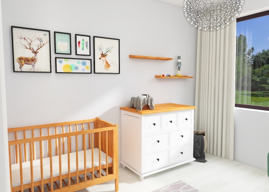 Woodland Baby Room Design Rendering