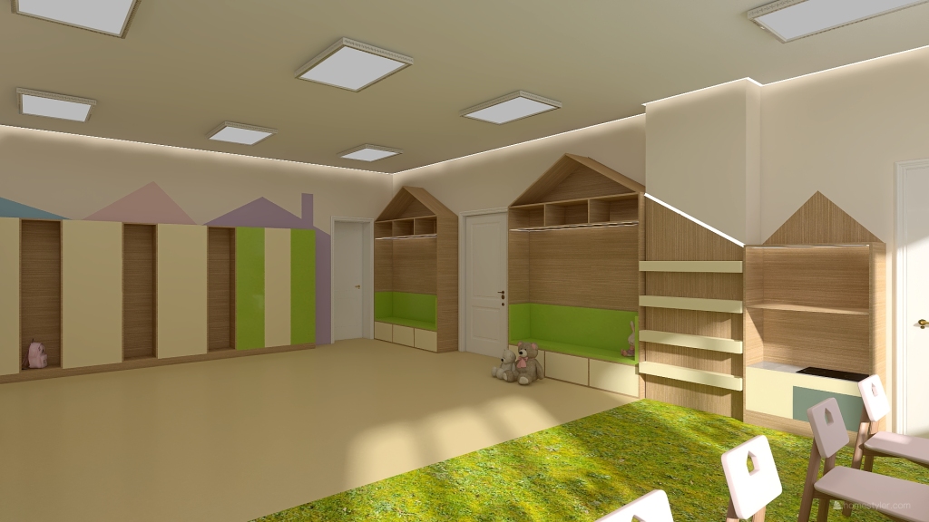 Детский сад 3d design renderings