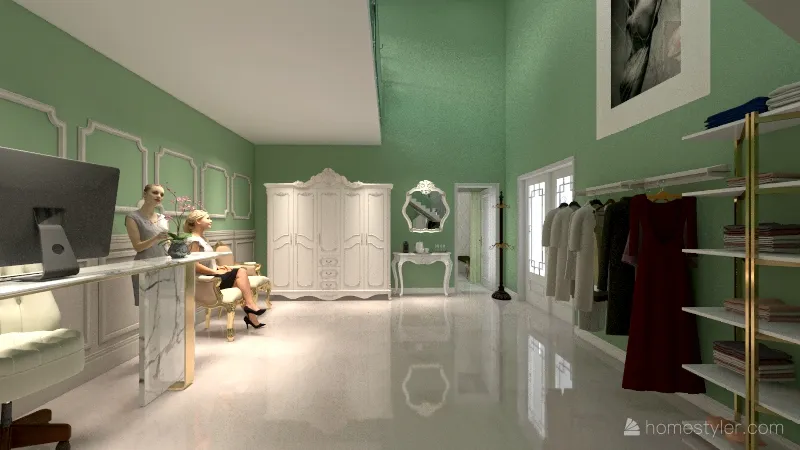 Madame Cetim store 3d design renderings