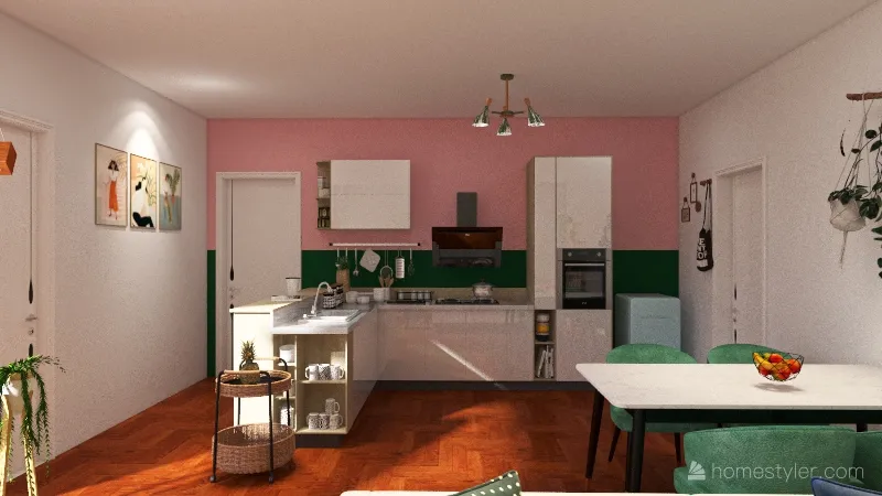 Apartamento chão de taco. ( Santa Cecília) 3d design renderings