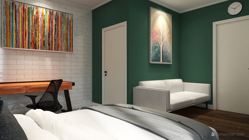 2 Bed 1 Bath 3d design renderings