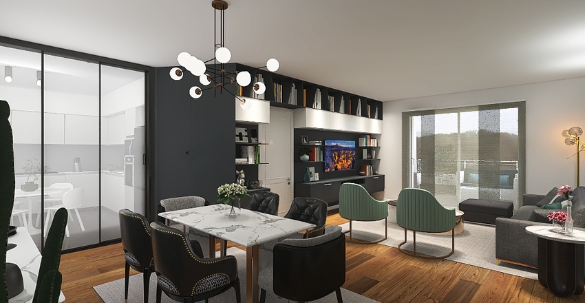 Attico 2p Interior Design Render
