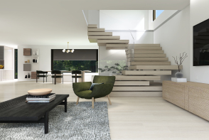 Contemporary Modern Modern and Minimal House. Design Rendering