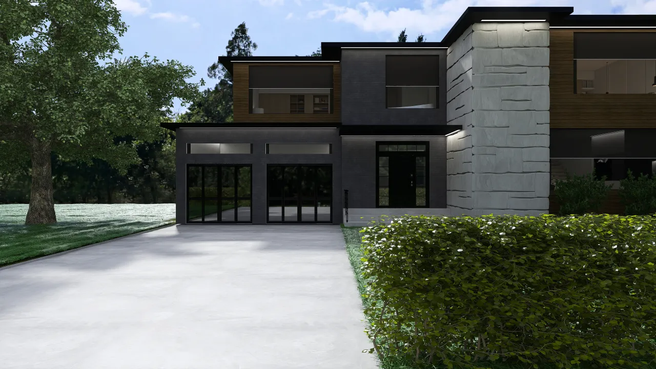 Contemporary Modern White Green UnnamedSpace 3d design renderings
