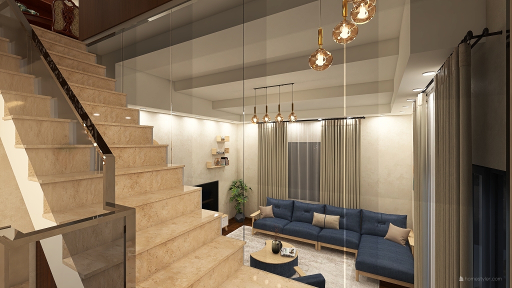 Duplex Apartment 3d design renderings