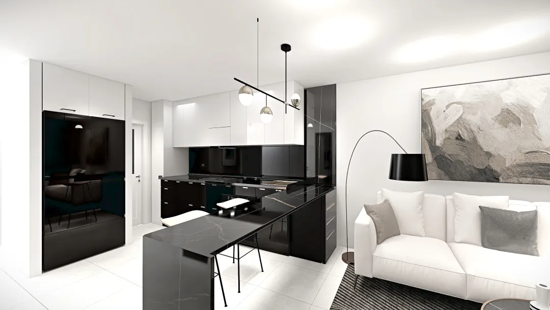 Apartamento contemporáneo 3d design renderings