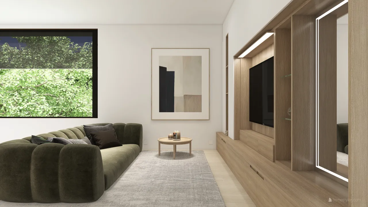 Contemporary Modern White Green MasterBedroom 3d design renderings