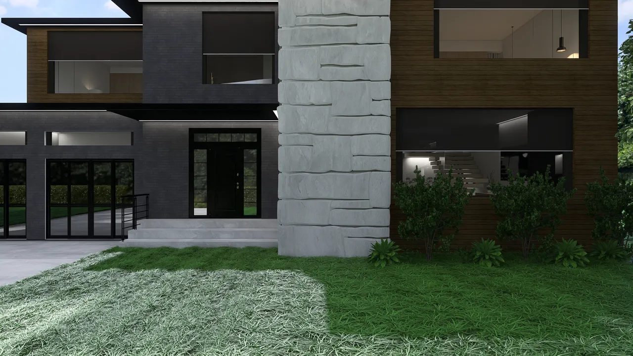 Contemporary Modern White Green UnnamedSpace 3d design renderings