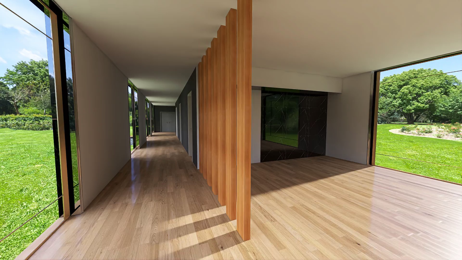 proyecto N°1 casa rectangular, para familia de 4 personas Design Rendering