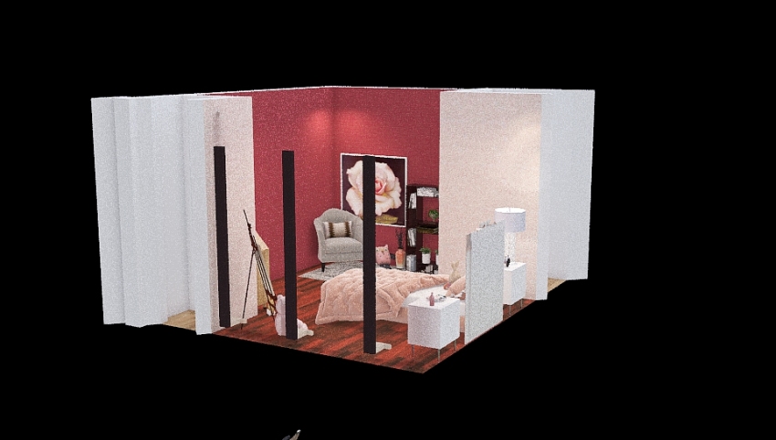 Little Girl's Bedroom 3d design picture 18.76