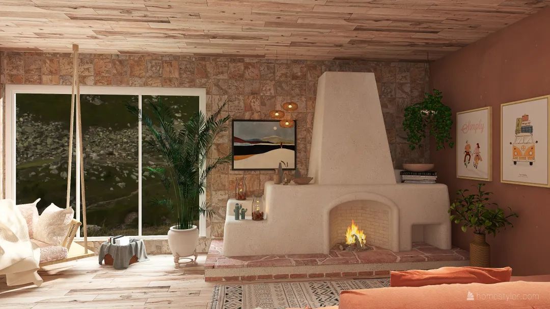 wandering the mountains house. 3d design renderings