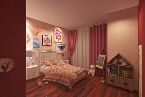 Little Girl's Bedroom Design Rendering