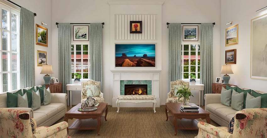Formal Living room Interior Design Render