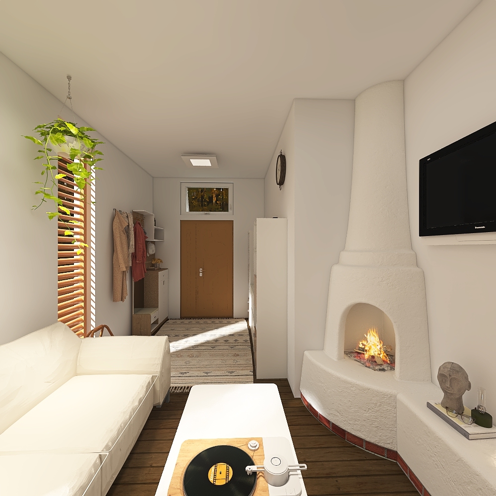 Pequeña casa en el campo 3d design renderings