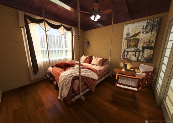 Filipino bedroom Design Rendering