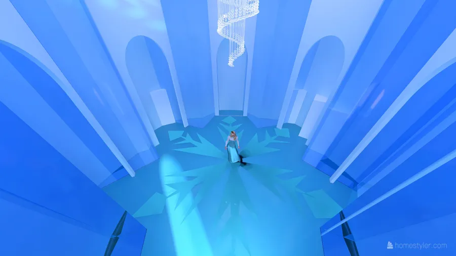 Elsa's Palace 3d design renderings